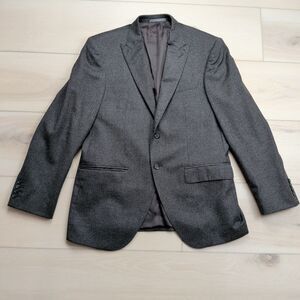 Hackett Loro Piana Blazer Mens 42R Grey Cashmere Wool Peak Lapel Suit Jacket